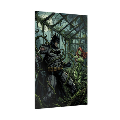 Batman & Poison Ivy Greenhouse Art Print - Poster
