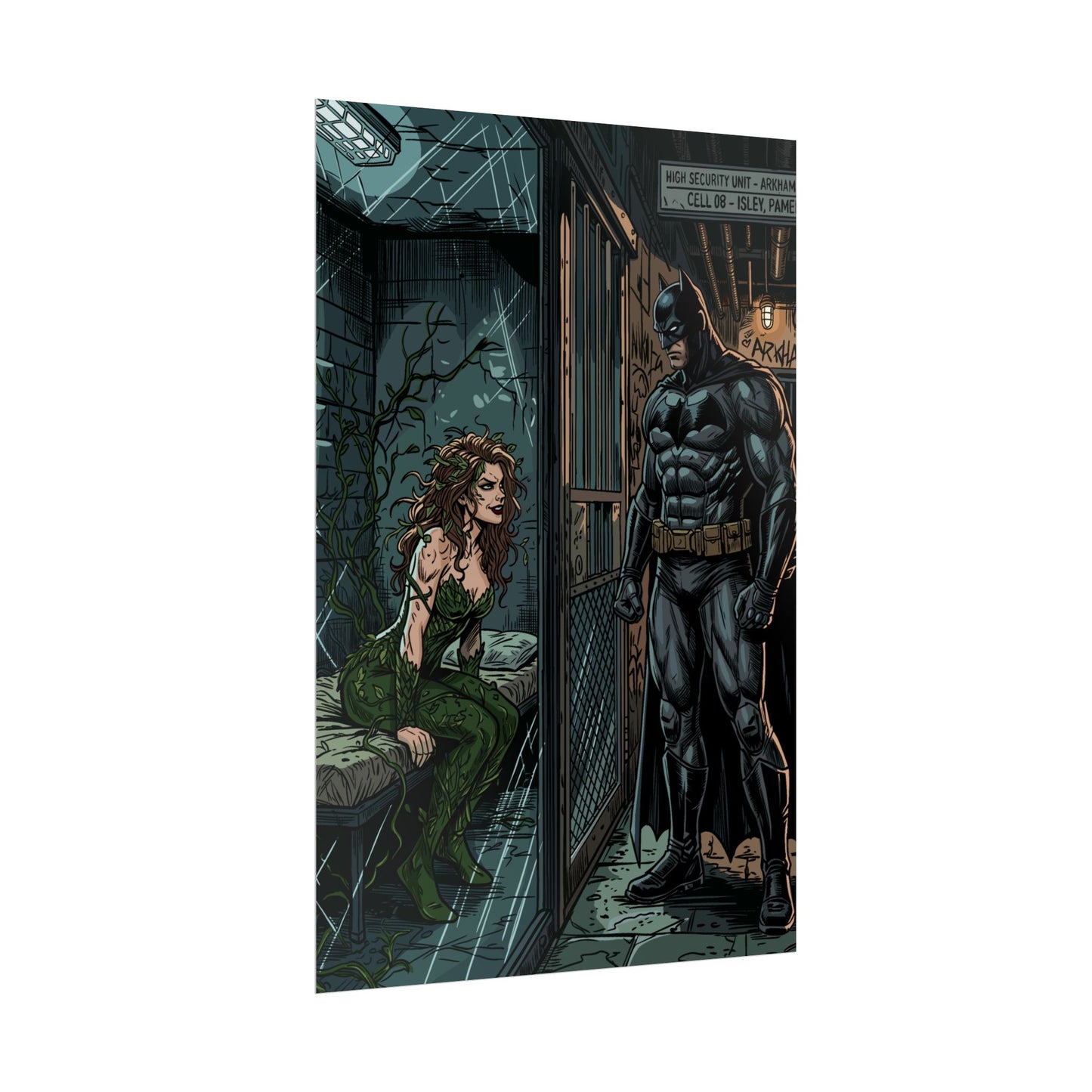 Batman & Poison Ivy Arkham Poster