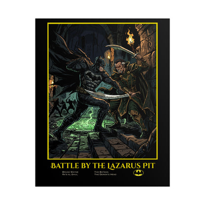 Batman "Battle by the Lazarus Pit" Poster — Rolled Collectible Art Print