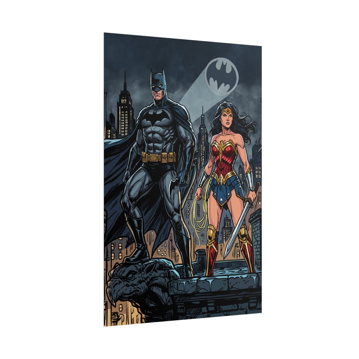 Batman & Wonder Woman City Night Poster