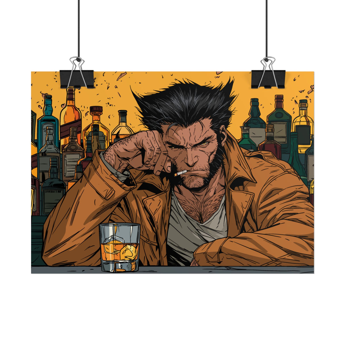 Wolverine Bar Scene Poster