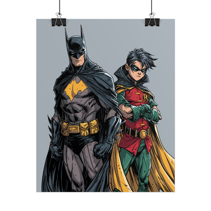 Batman & Robin Rolled Poster — Comic Book Hero Art Print