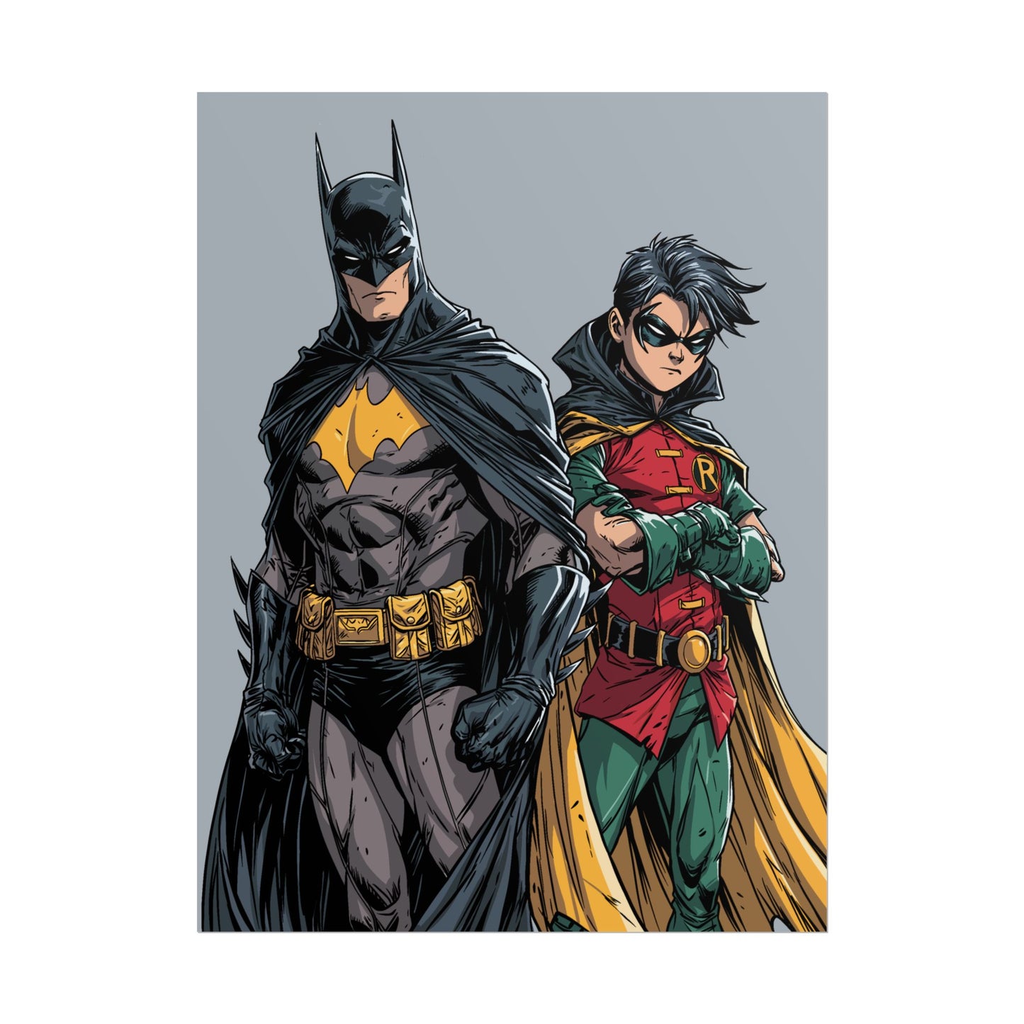 Batman & Robin Rolled Poster — Comic Book Hero Art Print