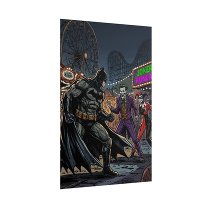 Batman vs Joker Carnival Poster – Rolled Comic Art Print