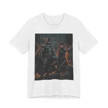 Batman & Catwoman Rain Night T‑Shirt