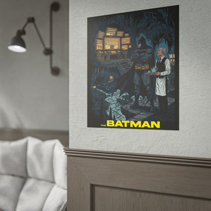 Batman Cave Poster with Text - The Batman Rolled Art Print