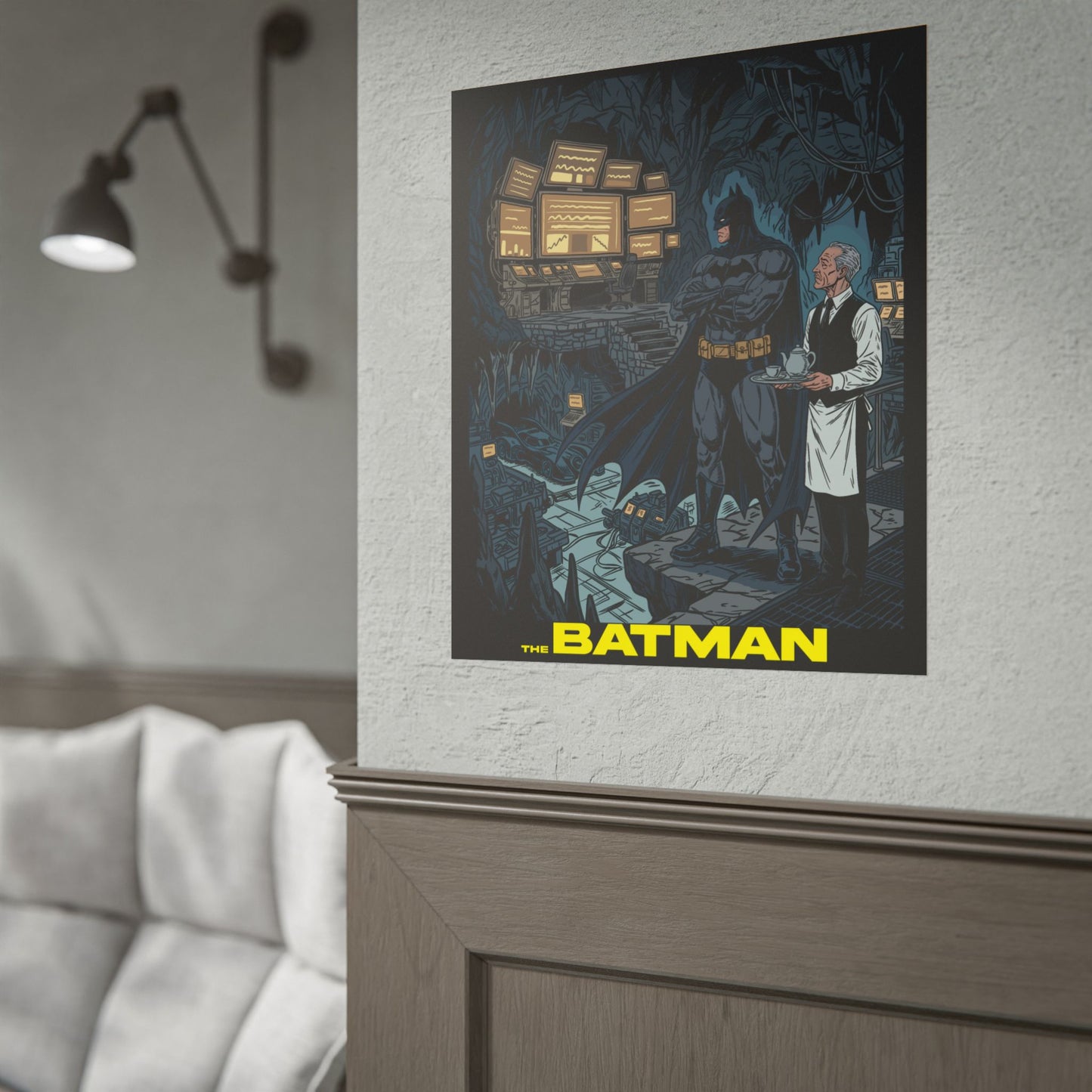 Batman Cave Poster with Text - The Batman Rolled Art Print