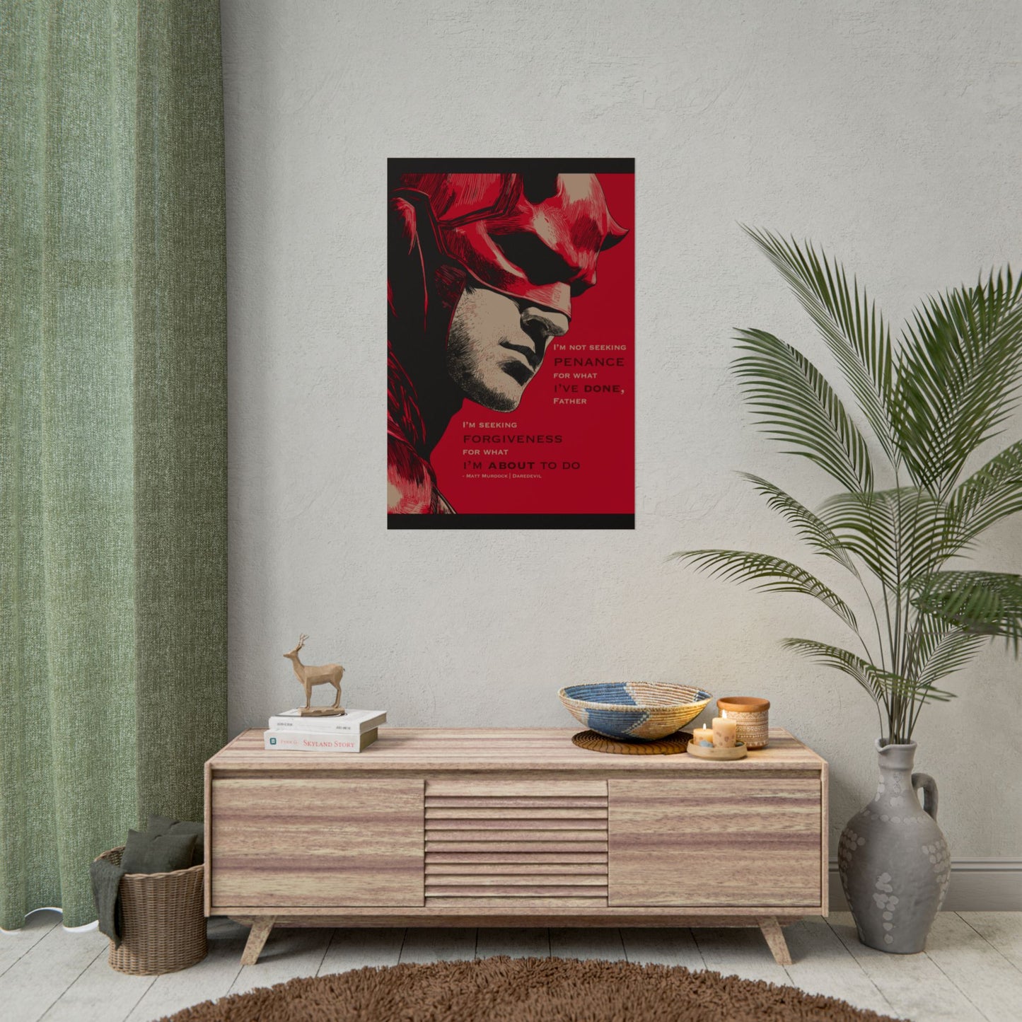 Daredevil Quote Rolled Poster — 'I'm Seeking Forgiveness'