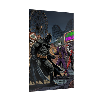 Batman vs Joker Carnival Poster – Rolled Comic Art Print
