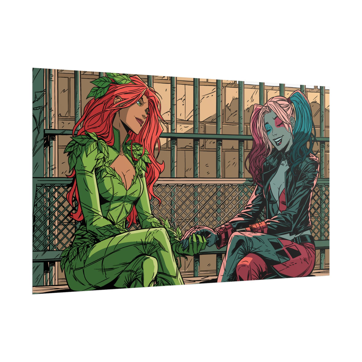 Poison Ivy & Harley Quinn - Jail Cell - Poster