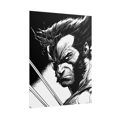 Wolverine Black & White Comic Art Poster