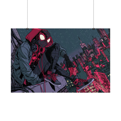 Spider-Verse Miles Morales Poster — Neon City