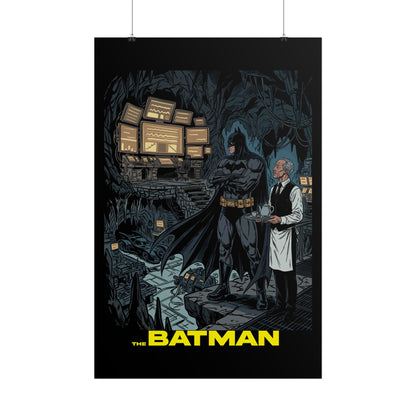 Batman Cave Poster with Text - The Batman Rolled Art Print