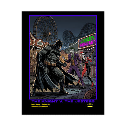 Batman vs Joker Rolled Poster — 'The Knight v. The Jesters' Comic Art Print
