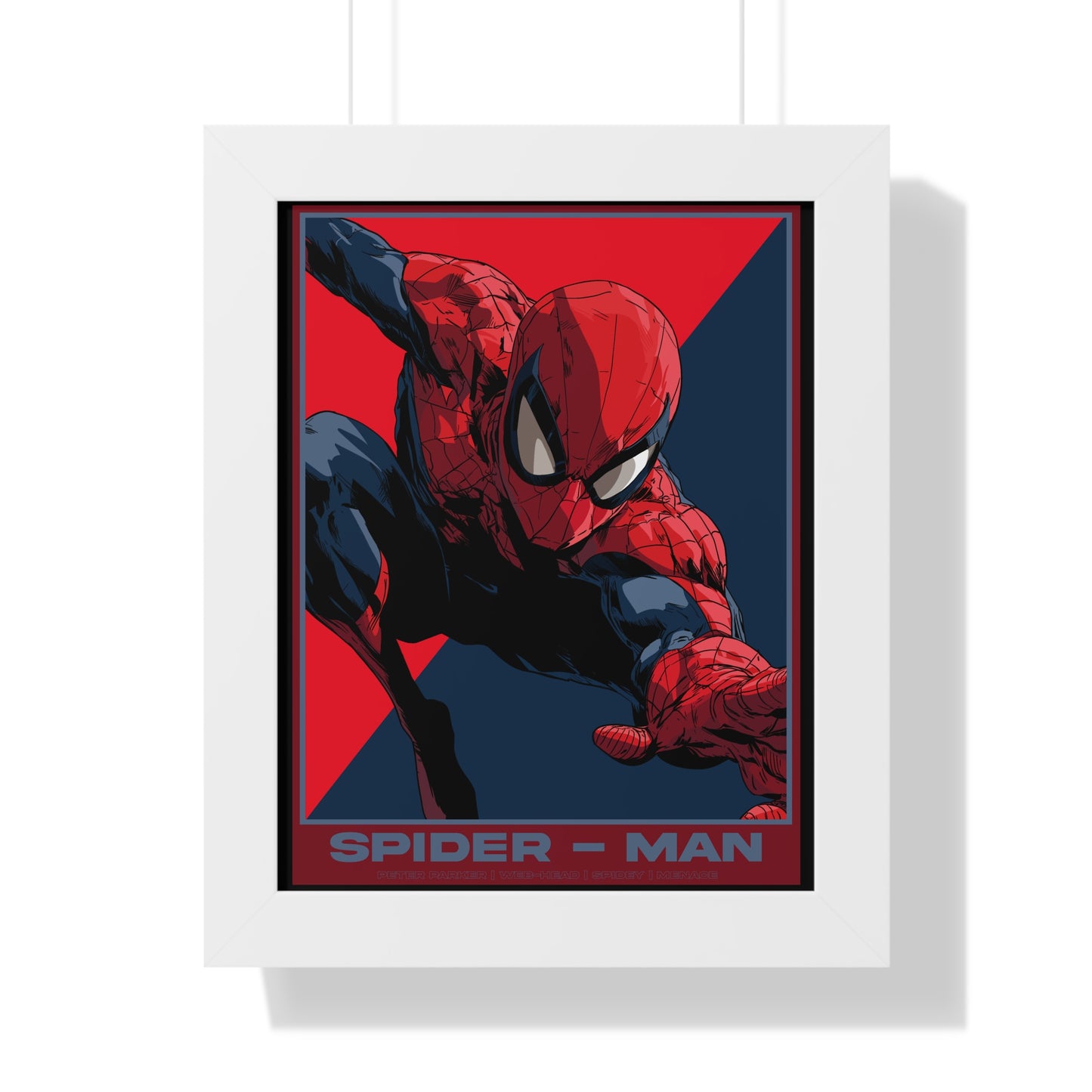 Spider-Man Framed Poster — Vertical Comic Art Print