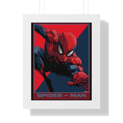 Spider-Man Framed Poster — Vertical Comic Art Print