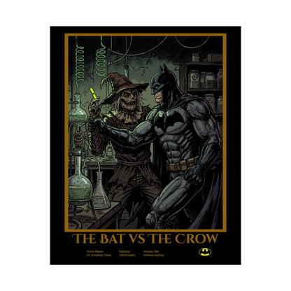 Batman vs Scarecrow Cinematic Rolled Poster — Vintage Comic Movie Art Print