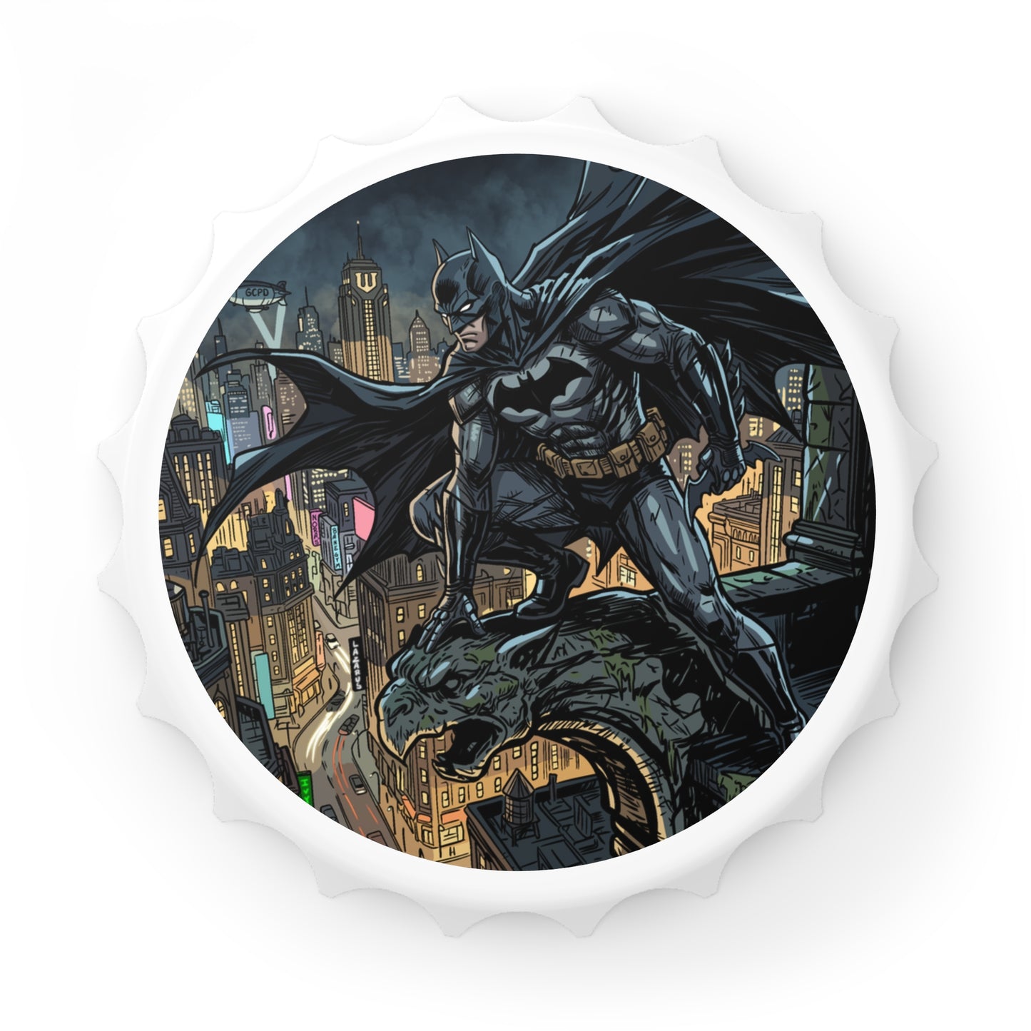 Bottle Opener — Gotham Vigilante Bottle Opener (Batman Night Skyline Design)