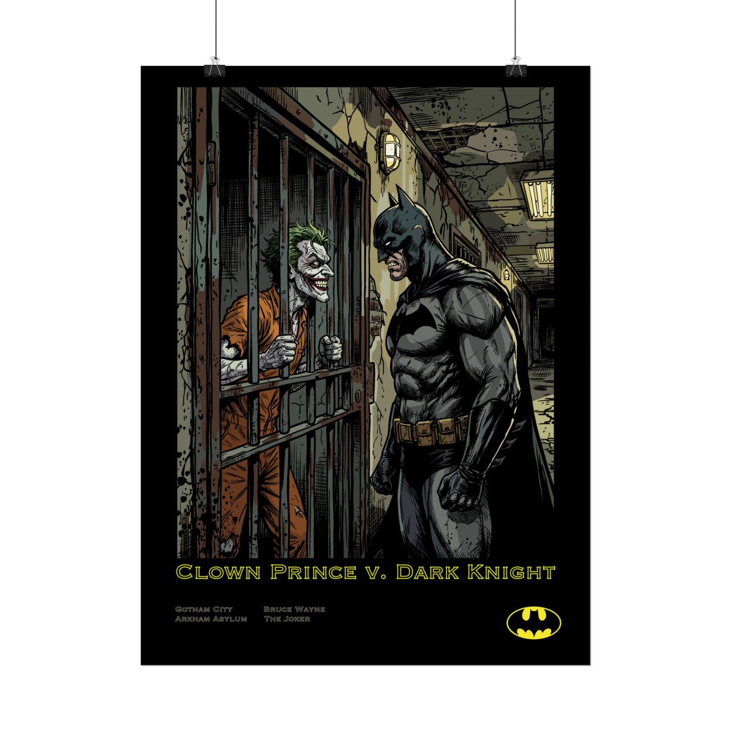 Batman vs Joker Poster – Clown Prince v. Dark Knight Rolled Art Print