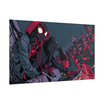 Spider-Verse Miles Morales Poster — Neon City