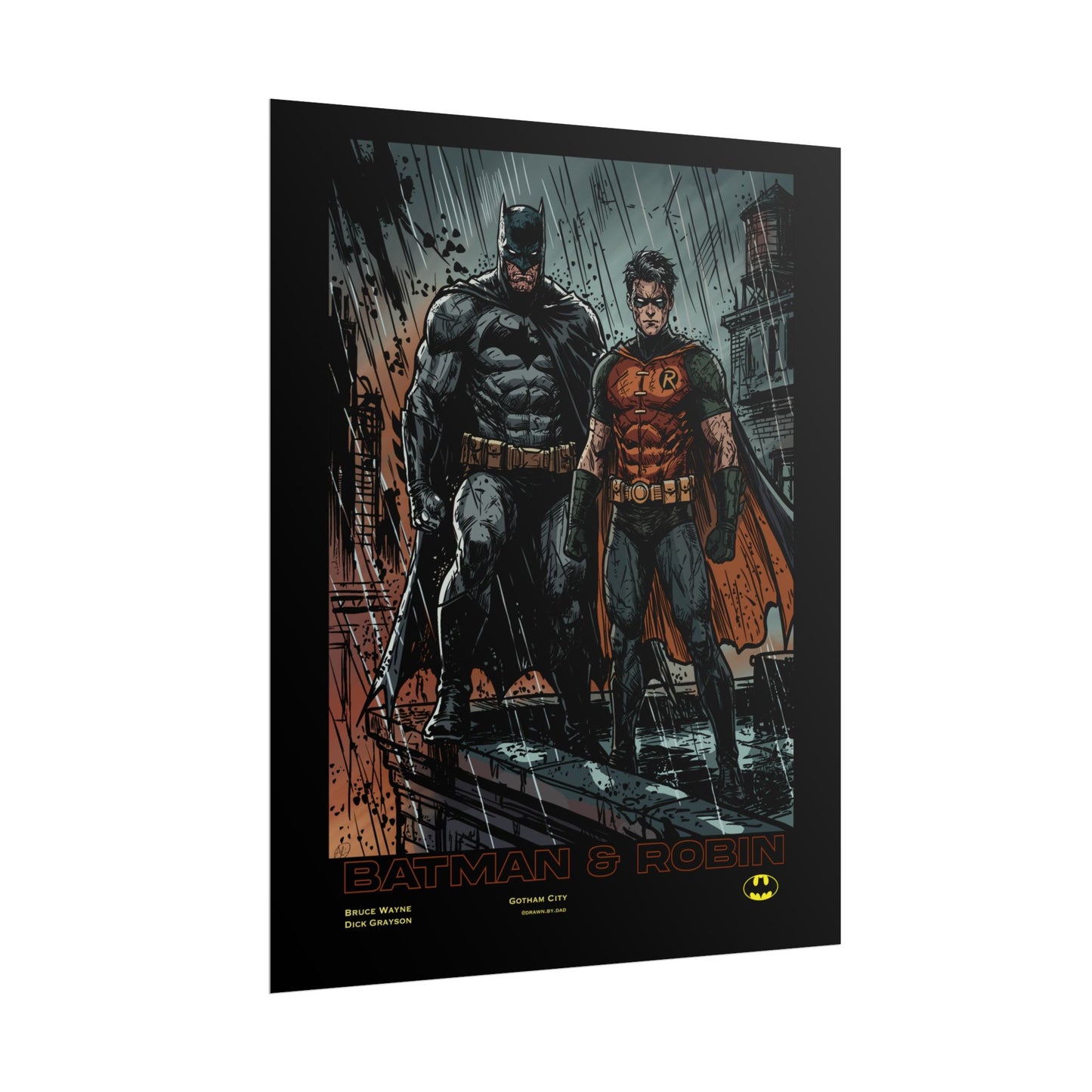 Batman & Robin Vintage Comic Poster — Rolled Art Print