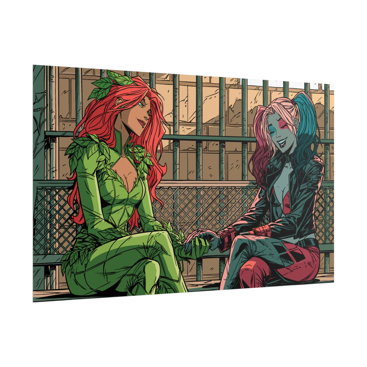 Poison Ivy & Harley Quinn - Jail Cell - Poster
