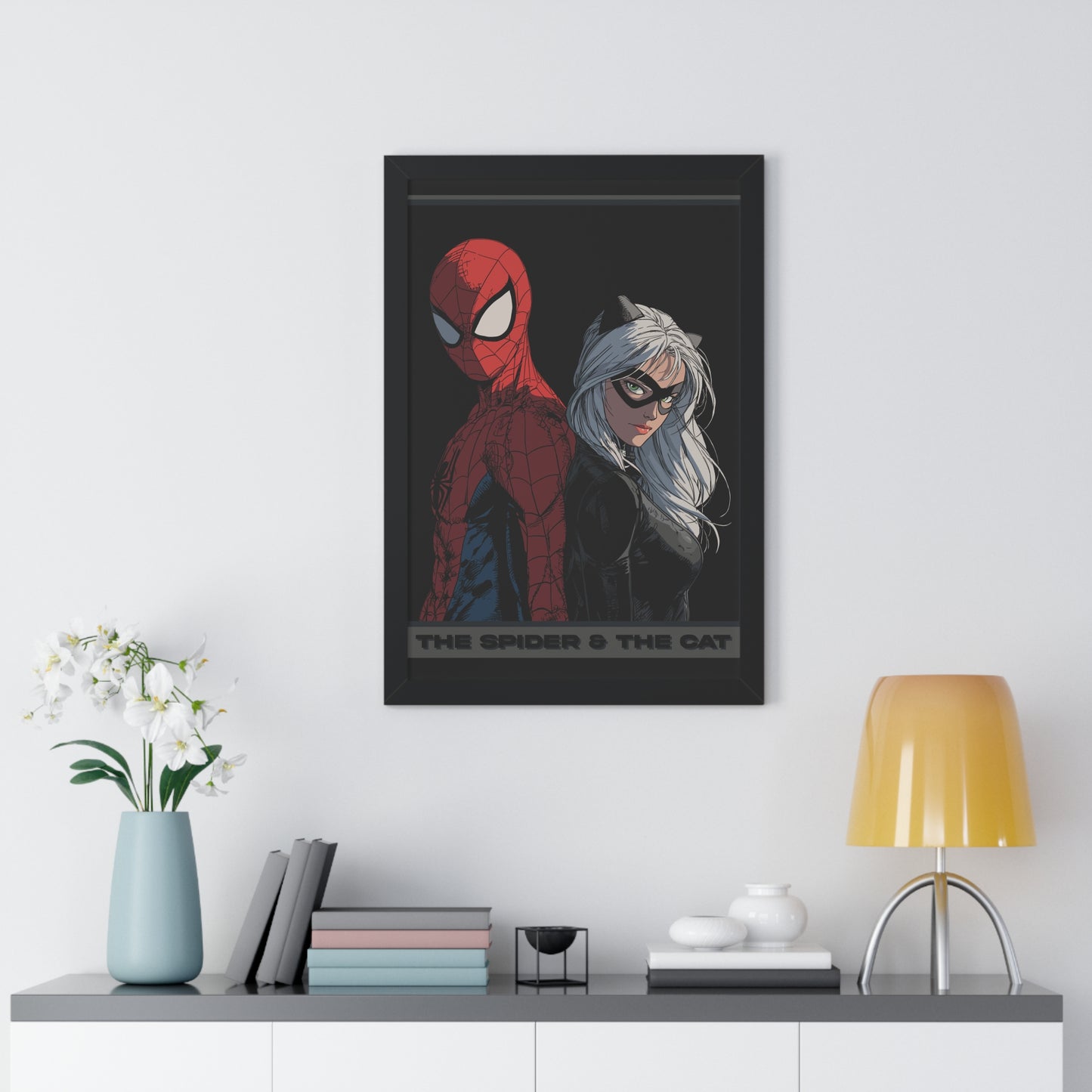 Spider & The Cat Framed Poster