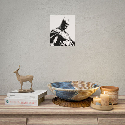 Batman Black & White Rolled Poster — Superhero Wall Art Print