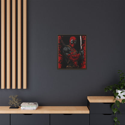 The Merc #2 - Framed Canvas Wall Art — Comic Antihero Sword Portrait