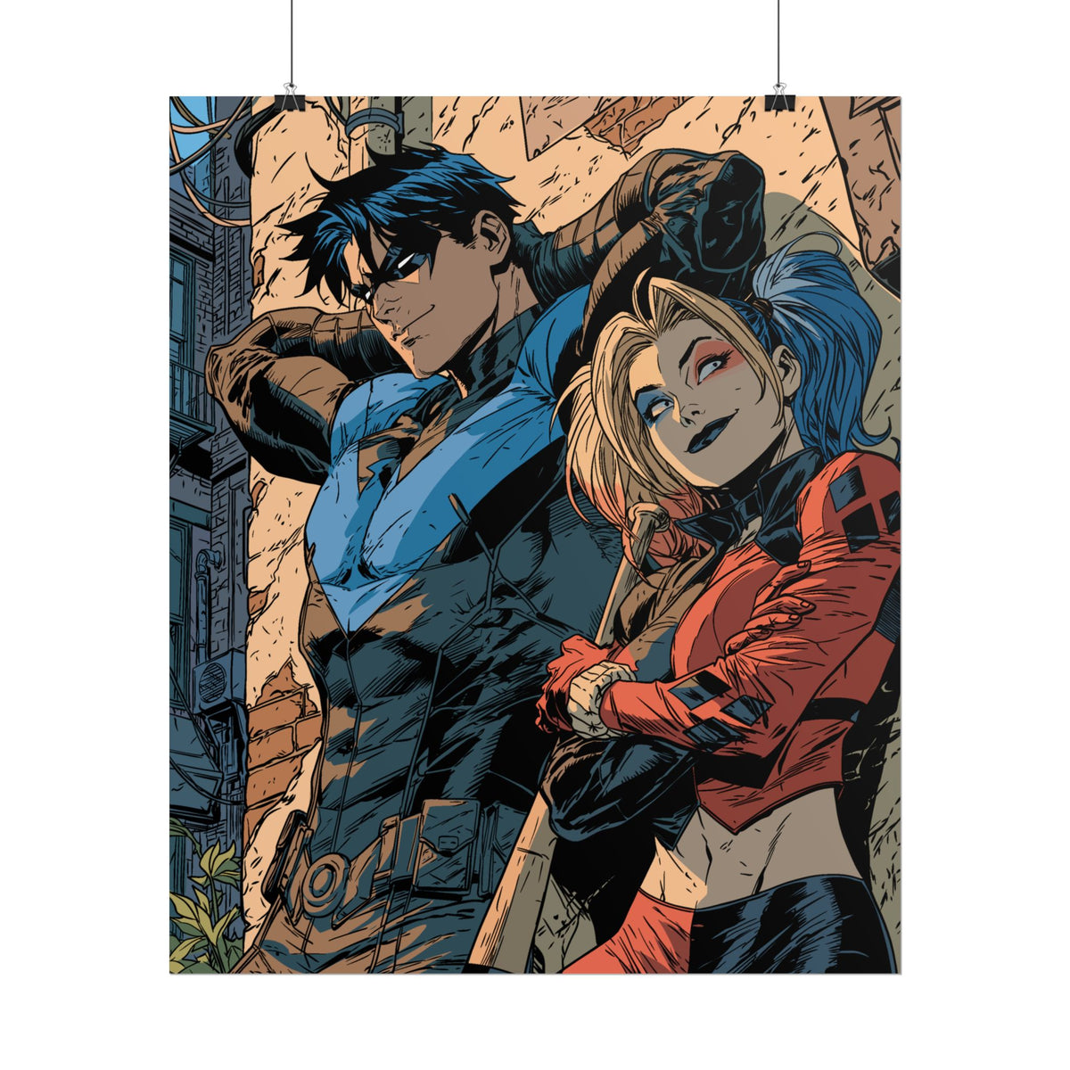 Nightwing & Harley Quinn Rolled Print