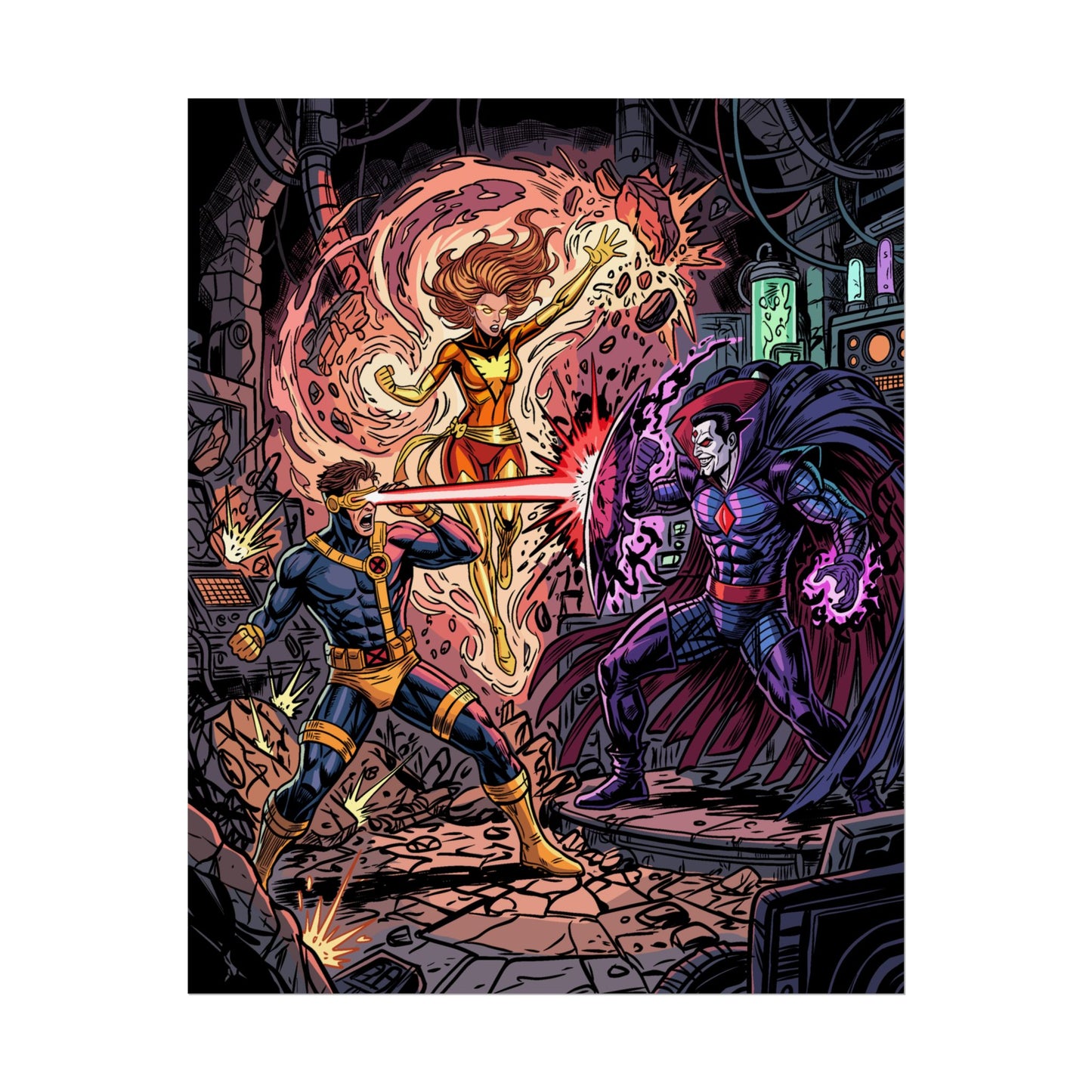 Cyclops and Jean Versus Mister Sinister