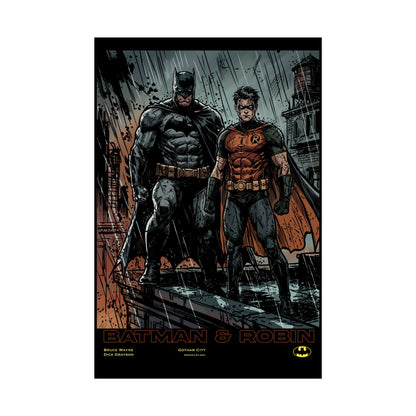 Batman & Robin Vintage Comic Poster — Rolled Art Print