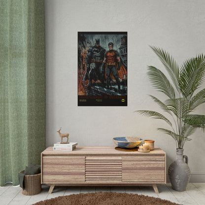 Batman & Robin Vintage Comic Poster — Rolled Art Print