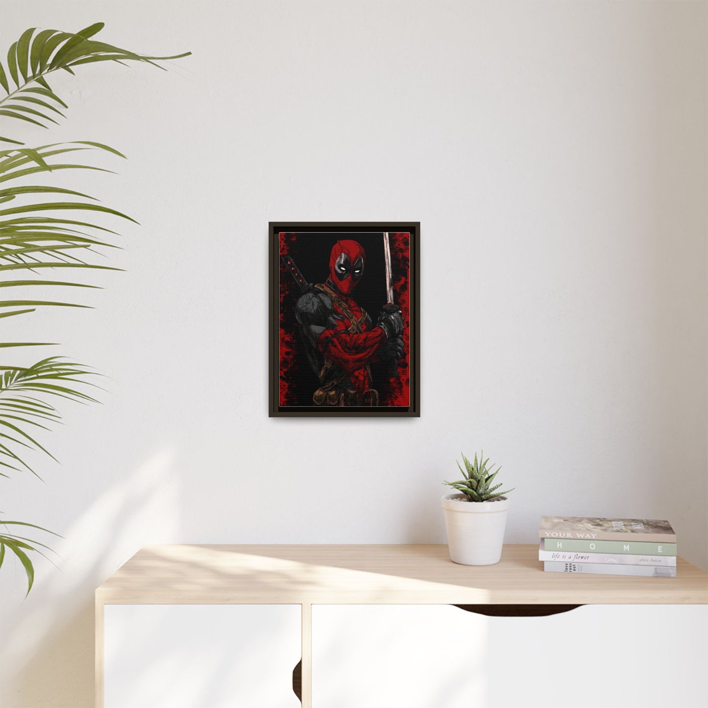 The Merc #2 - Framed Canvas Wall Art — Comic Antihero Sword Portrait