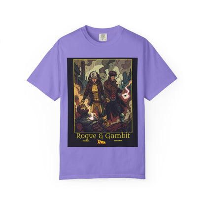 Rogue & Gambit Graphic T-Shirt — Comic Art Mutant Duo Tee