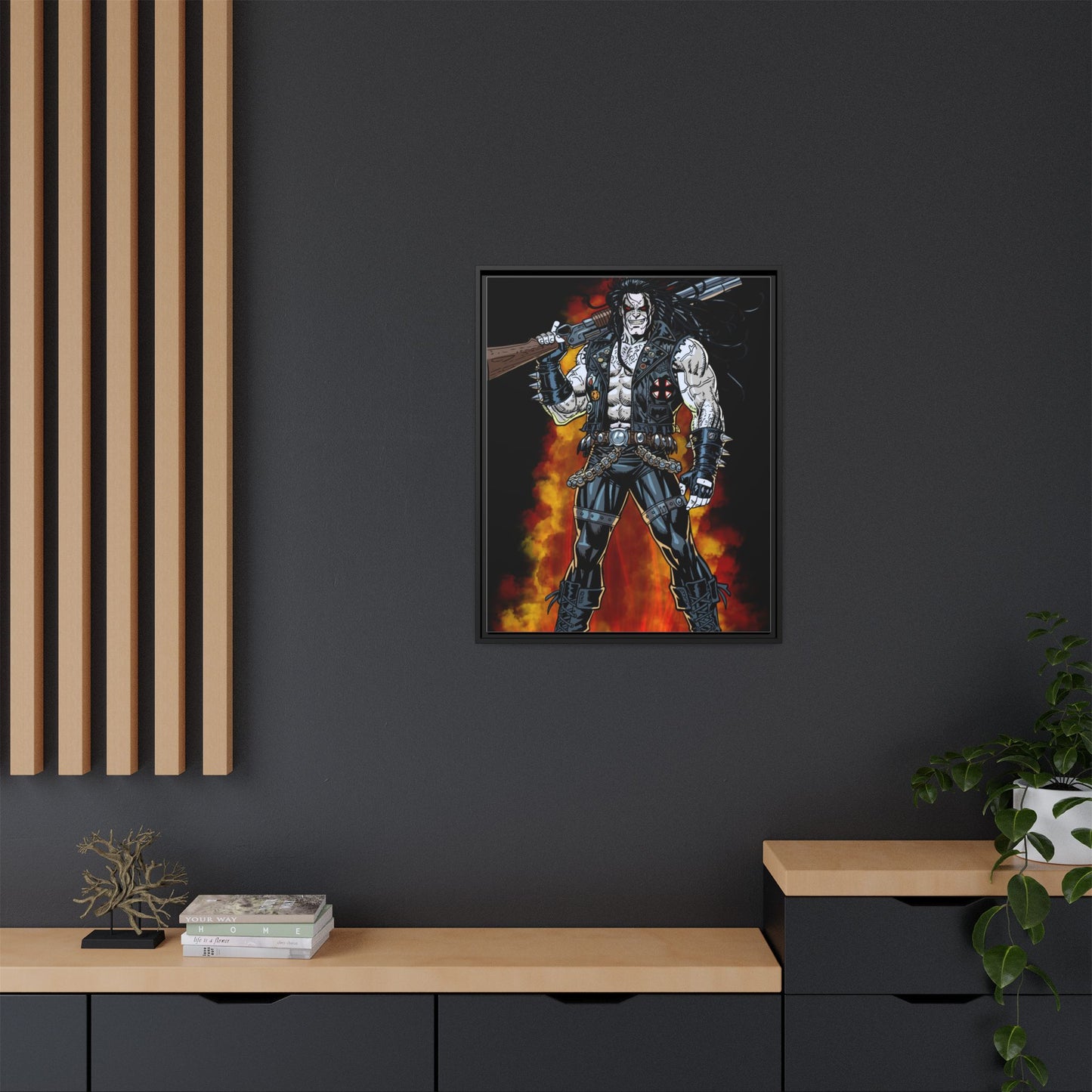 The Main Man Bounty Hunter - Framed Matte Canvas