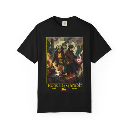 Rogue & Gambit Graphic T-Shirt — Comic Art Mutant Duo Tee