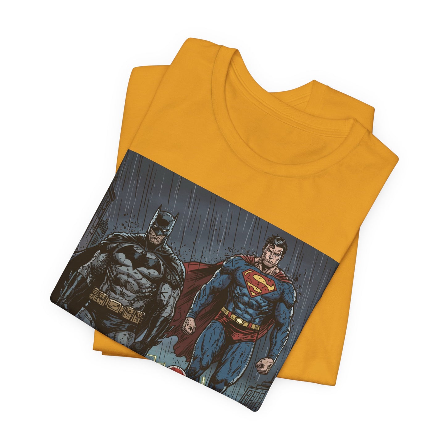 Superhero Team Graphic Tee — Batman, Superman & The Flash