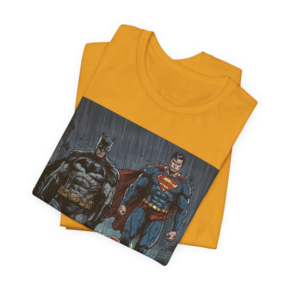 Superhero Team Graphic Tee — Batman, Superman & The Flash