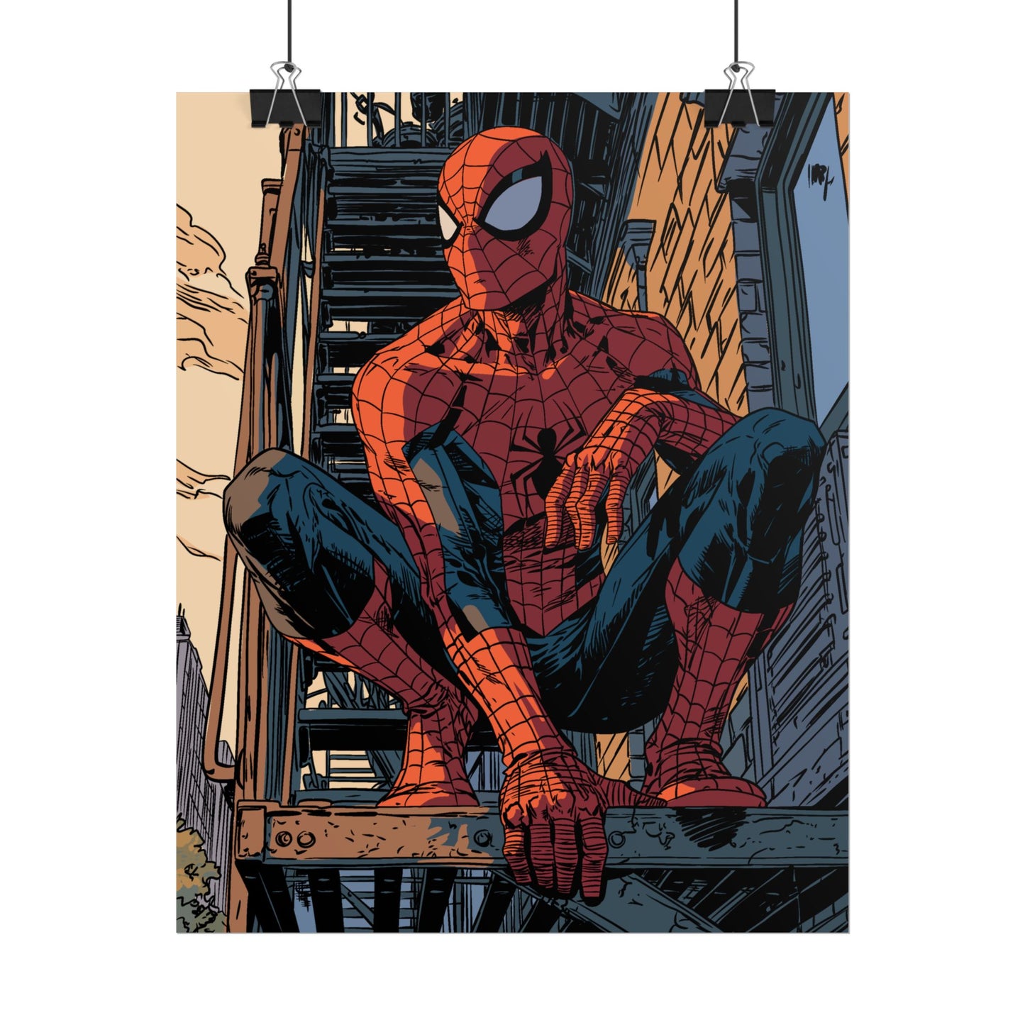Spider-Man - Fire Escape Poster