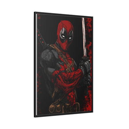 The Merc #2 - Framed Canvas Wall Art — Comic Antihero Sword Portrait
