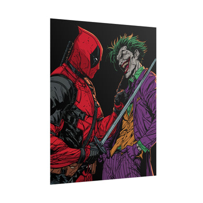 Deadpool vs Joker Comic Art Print