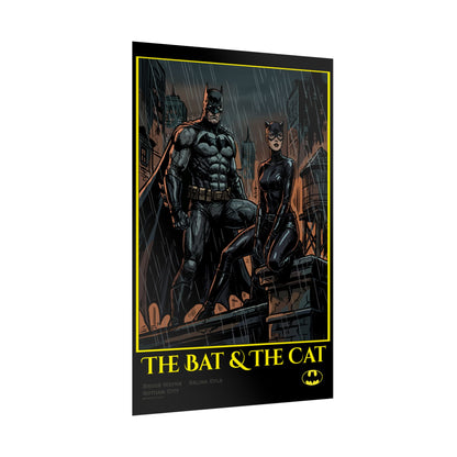 Batman & Catwoman Poster – "The Bat & The Cat" Rolled Art Print