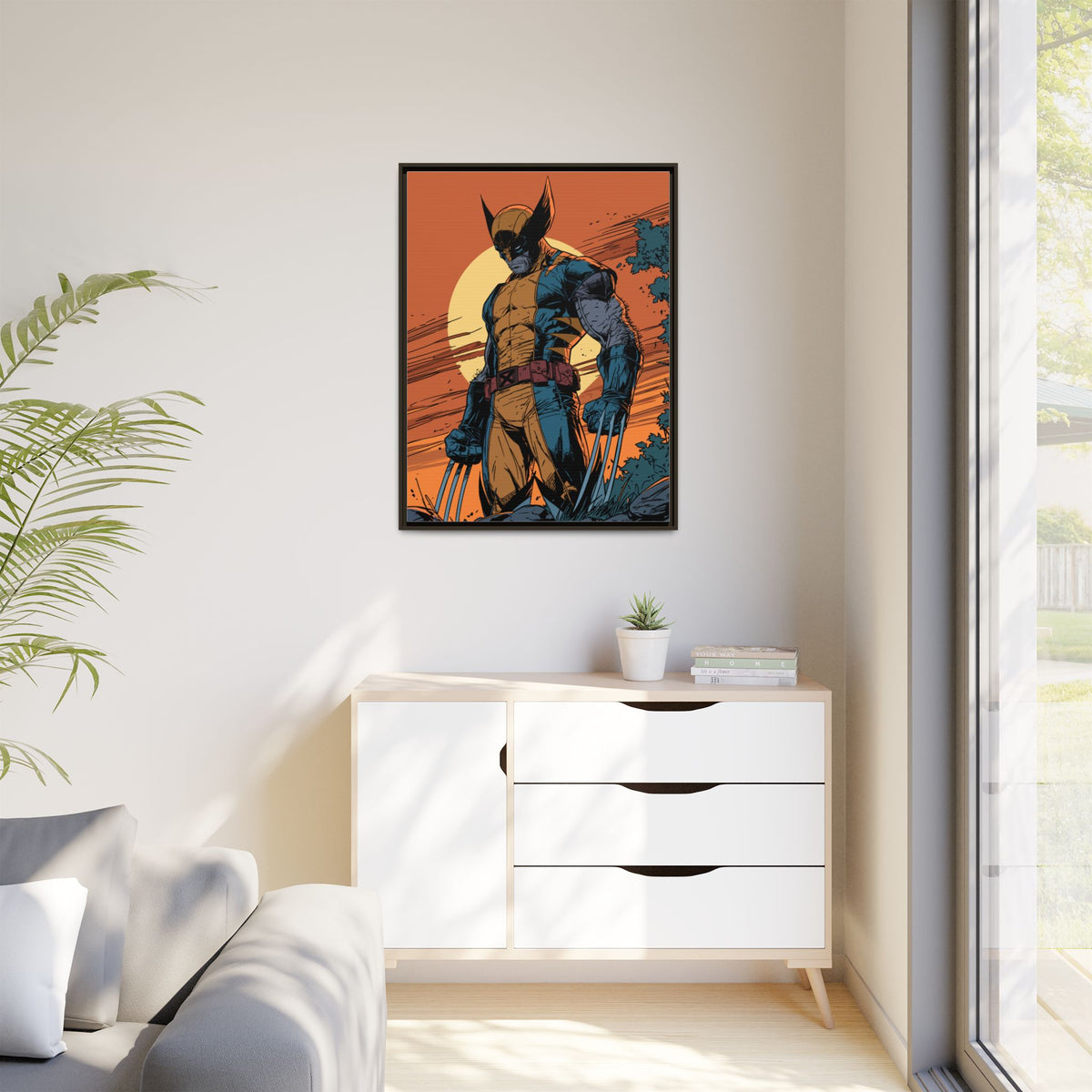 Wolverine Matte Framed Canvas Print