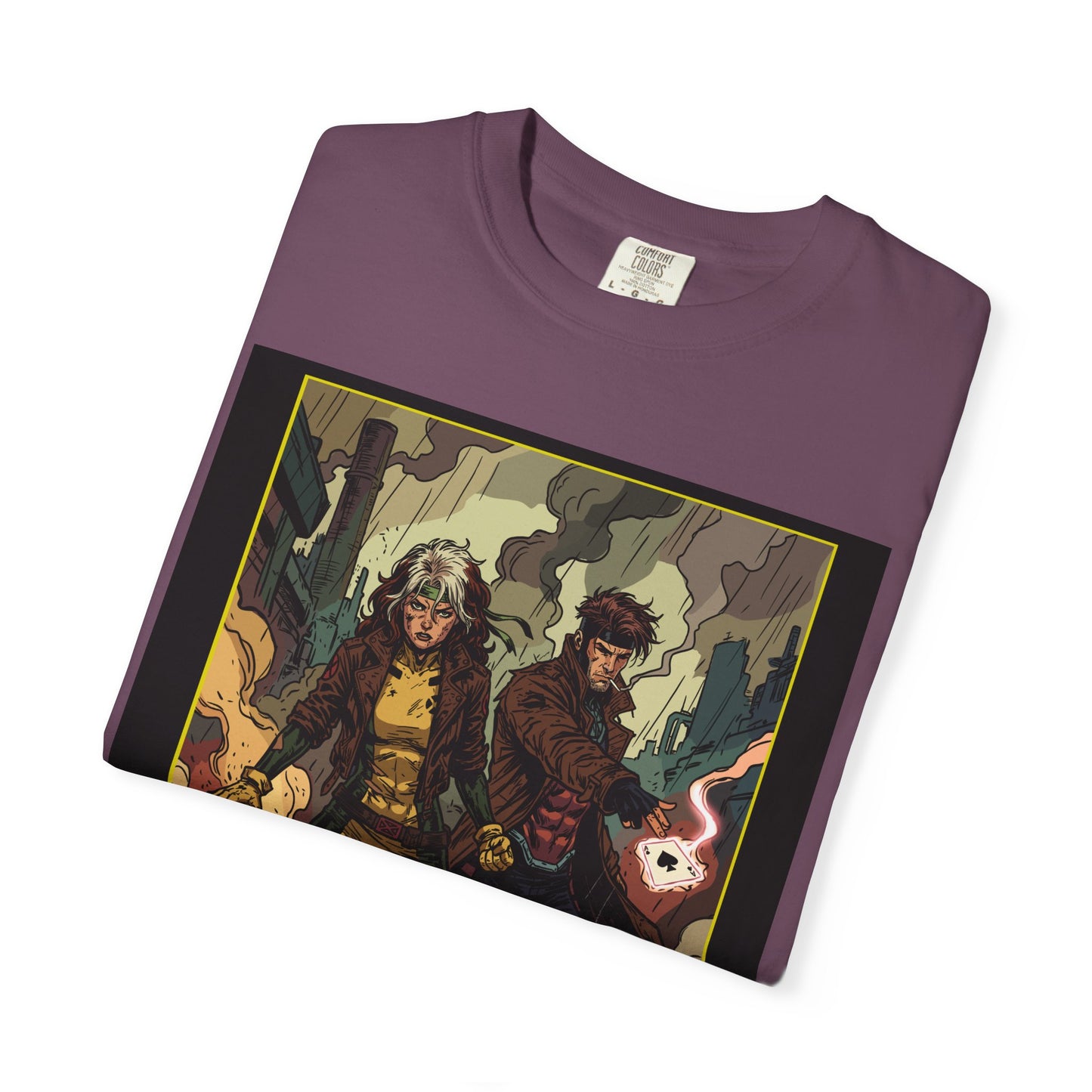 Rogue & Gambit Graphic T-Shirt — Comic Art Mutant Duo Tee