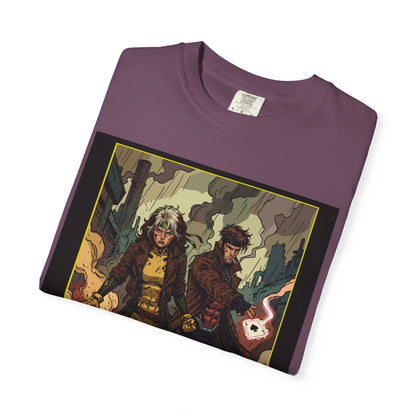 Rogue & Gambit Graphic T-Shirt — Comic Art Mutant Duo Tee