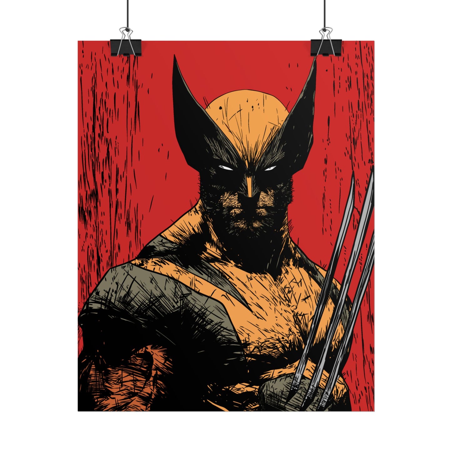 Wolverine Comic Art Poster
