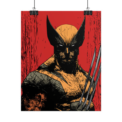 Wolverine Comic Art Poster