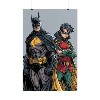 Batman & Robin Rolled Poster — Comic Book Hero Art Print