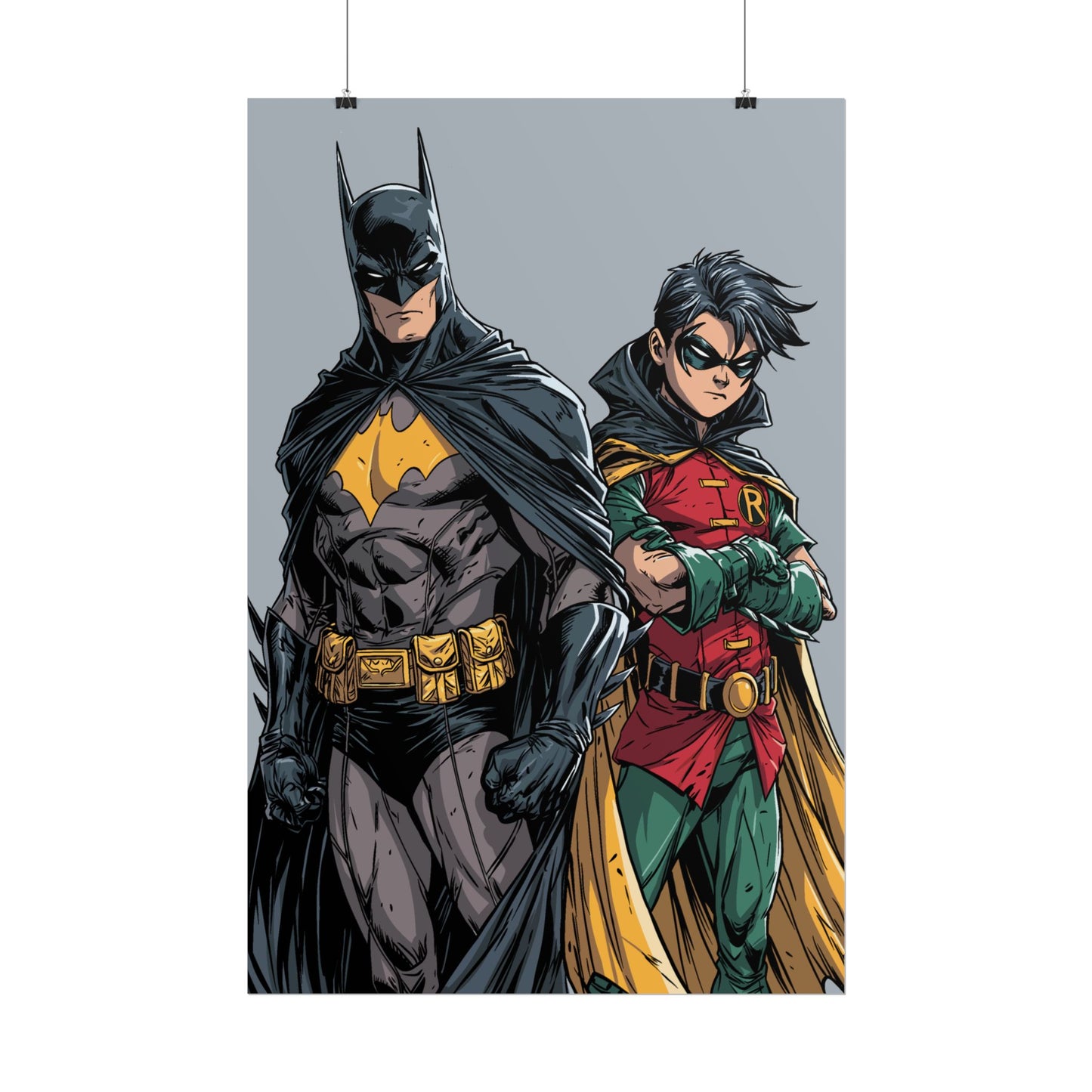 Batman & Robin Rolled Poster — Comic Book Hero Art Print